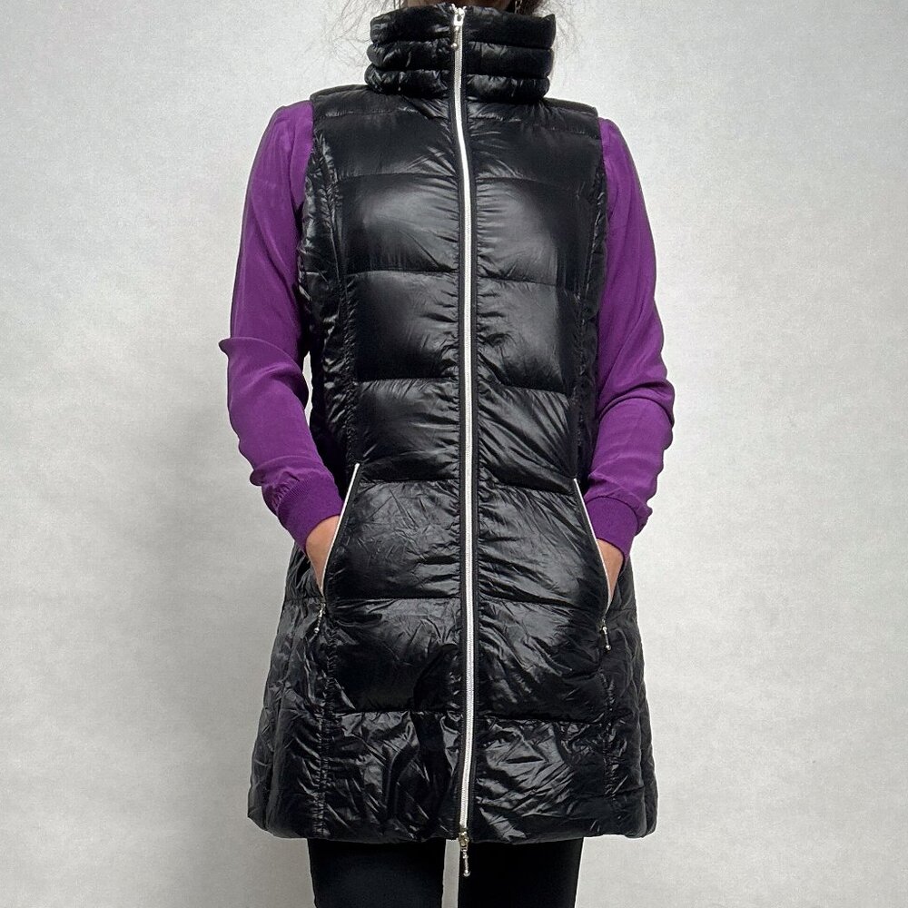 Anorak Long Nylon Down Vest [Black-50171CAZ] [sells for $149]